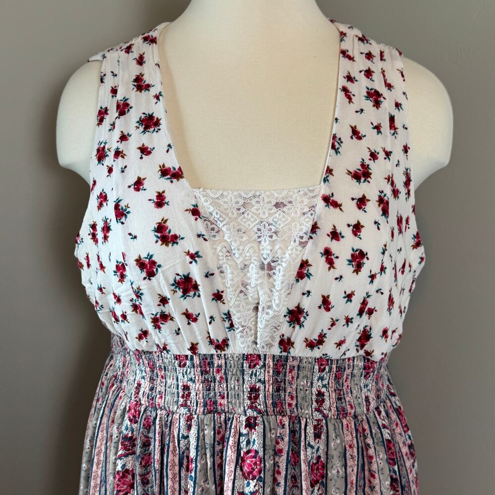 Torrid Floral Mixed-Print Dress - Picture 2 of 9